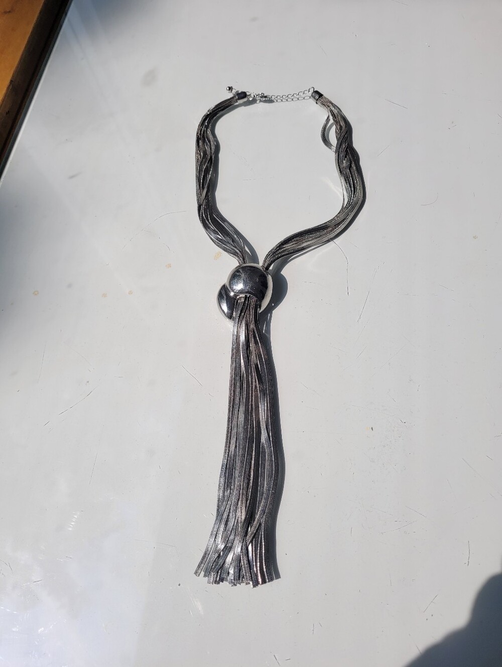 H&M Stainless Steel Tassel Statement Necklace - Women Jewelry
